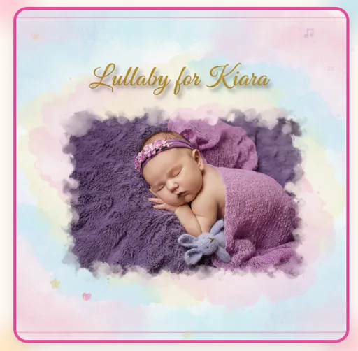 Personalized baby lullaby for Kiara – custom sleep music cover art